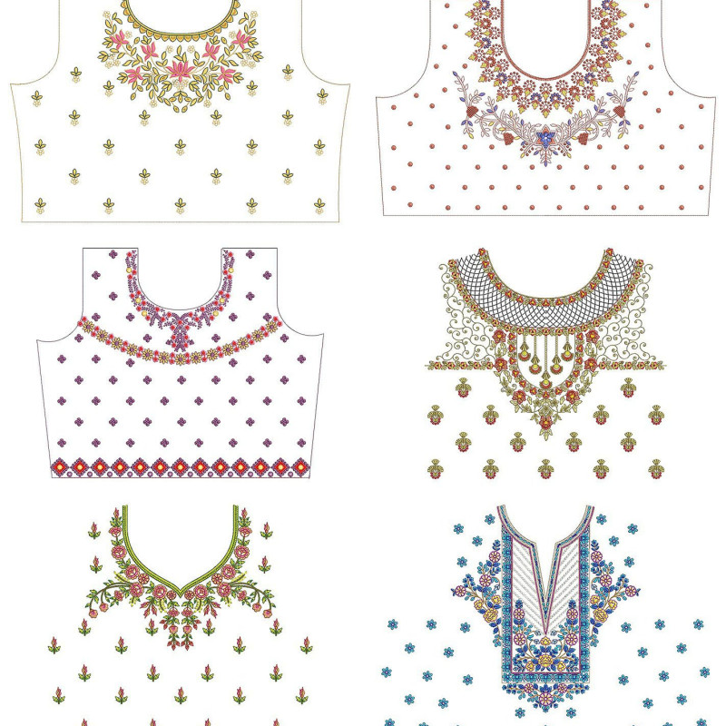 Latest Beautiful Blouse Embroidery Pattern Designs | June 2021 Bulk Download