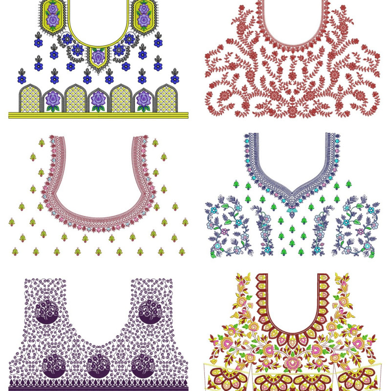 10 Blouse Embroidery Designs August 2021 Bulk Download Vol-1
