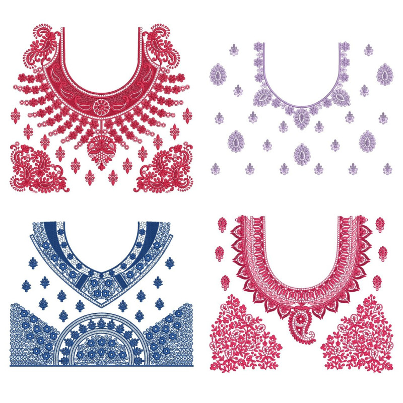 10 Blouse Embroidery Designs August 2021 Bulk Download Vol-1