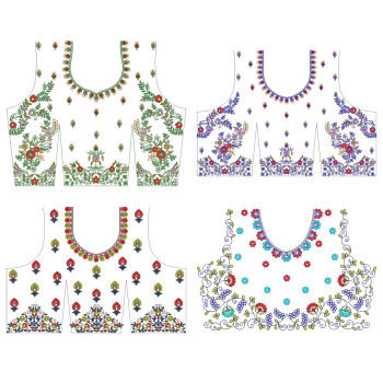 10 Blouse Embroidery Designs | August 2021 Bulk Download Vol-3