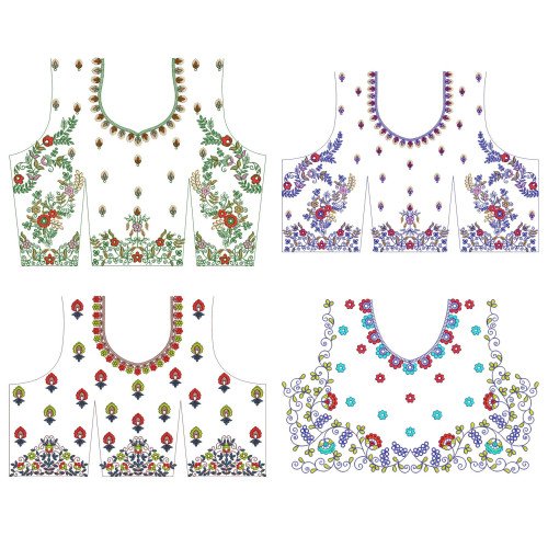 10 Blouse Embroidery Designs | August 2021 Bulk Download Vol-3
