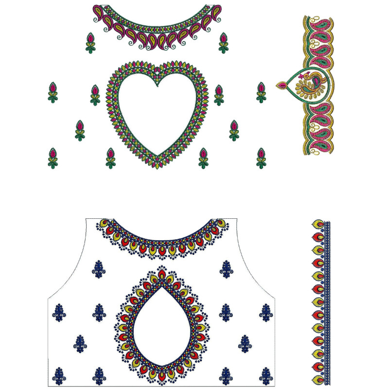 10 Blouse Embroidery Designs December 2021 Bulk Download Vol-5