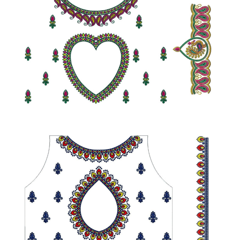 10 Blouse Embroidery Designs December 2021 Bulk Download Vol-5