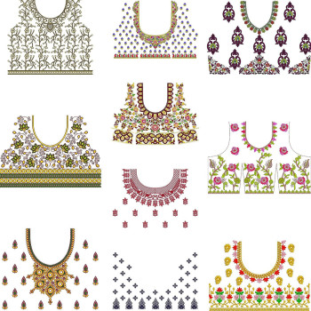 10 Blouse Embroidery Designs | September 2021 Bulk Download VL-4