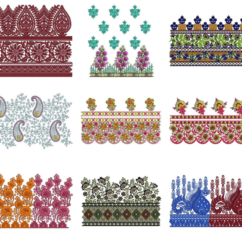 50 Big Border Embroidery Designs | June 2021 Bulk Download