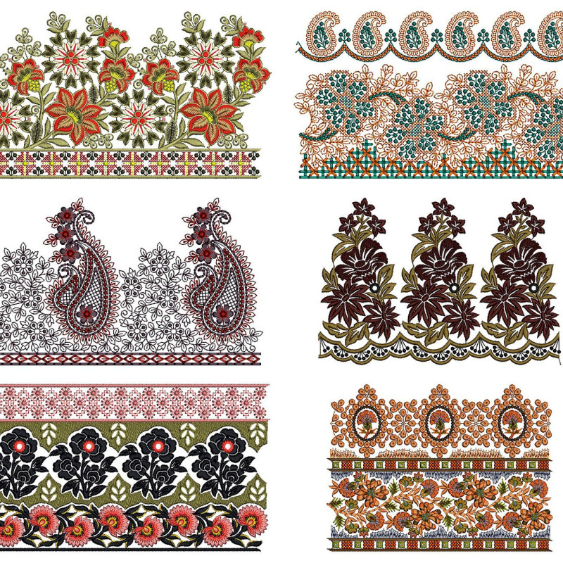 50 Big Border Embroidery Designs | June 2021 Bulk Download