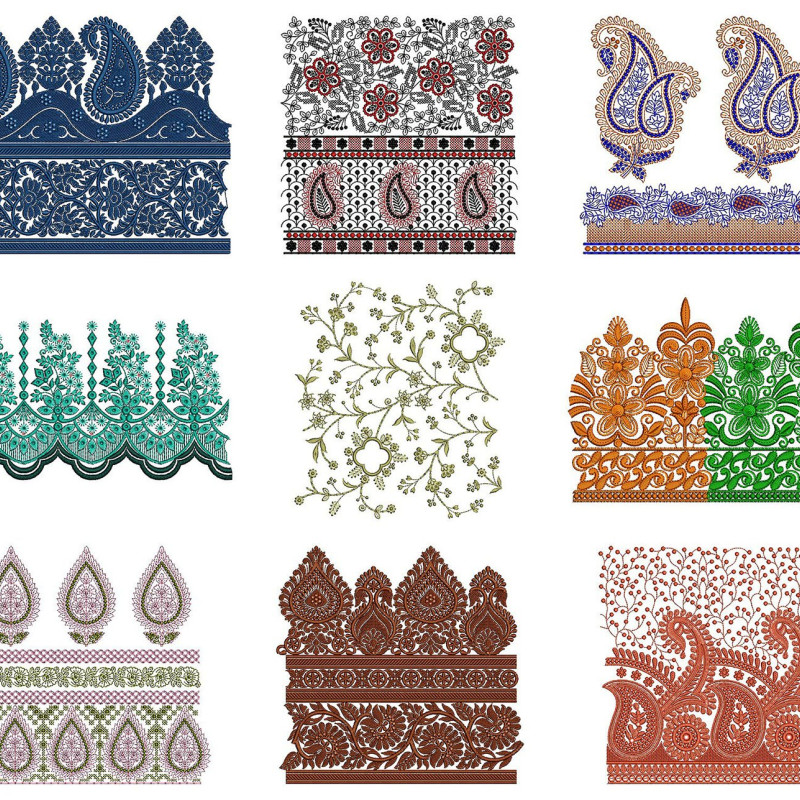 50 Big Border Embroidery Designs | June 2021 Bulk Download