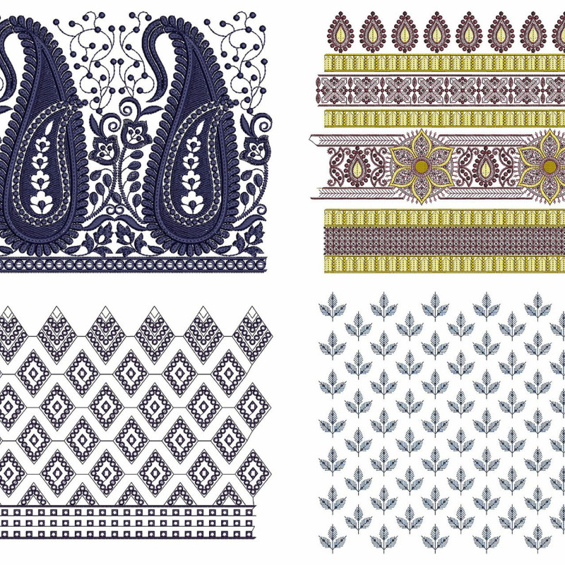 50 Big Border Embroidery Designs | June 2021 Bulk Download