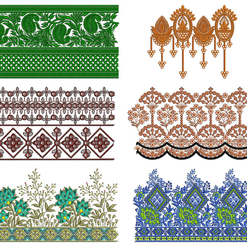 50 Big Border Embroidery Designs | June 2021 Bulk Download