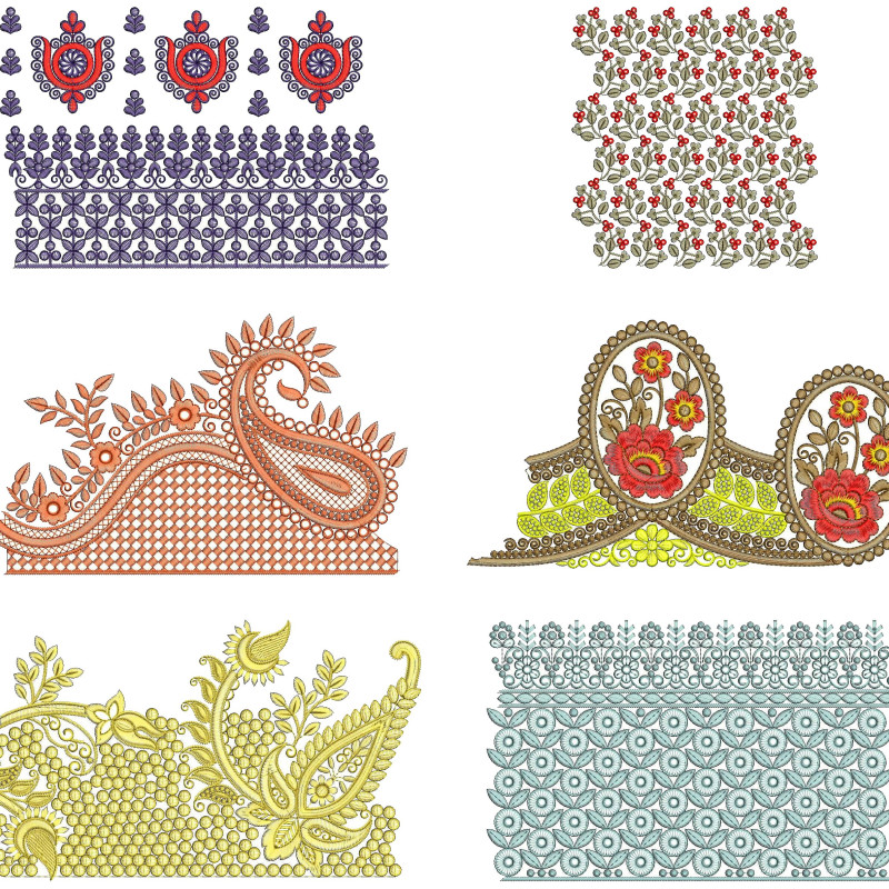 50 Big Border Embroidery Designs | April 2021 Bulk Download