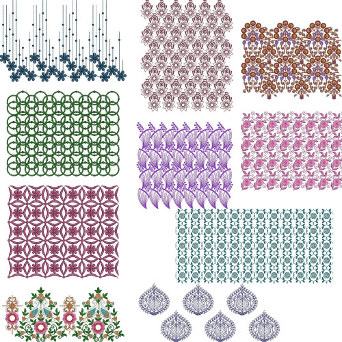 10 Big Border Embroidery Designs September 2021 Bulk Download Vol-8
