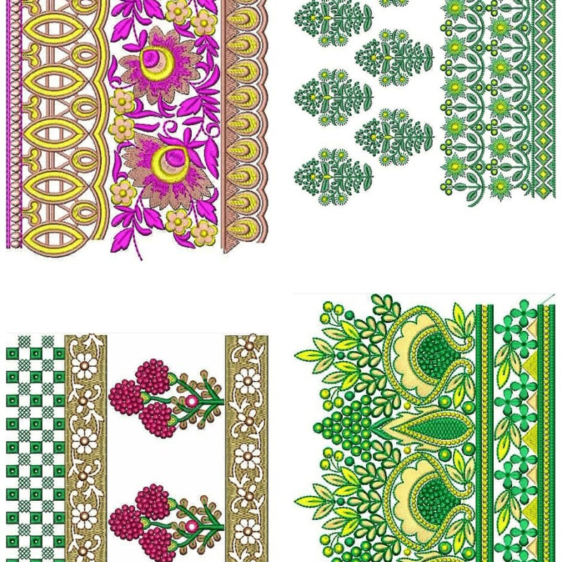 50 Big Border Embroidery Designs | November 2020 Bulk Download