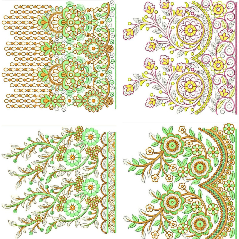 50 Big Border Embroidery Designs | November 2020 Bulk Download