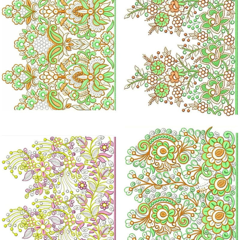 50 Big Border Embroidery Designs | November 2020 Bulk Download