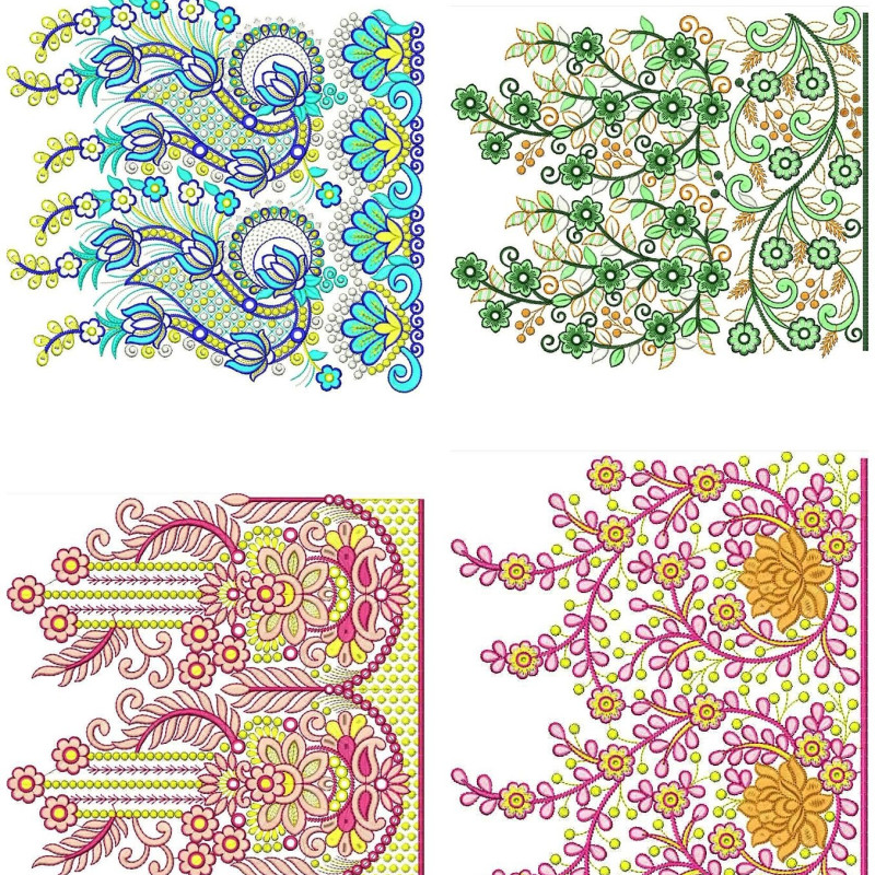 50 Big Border Embroidery Designs | November 2020 Bulk Download