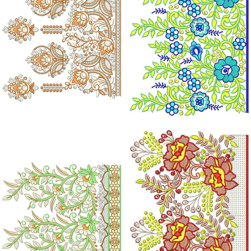 50 Big Border Embroidery Designs | November 2020 Bulk Download