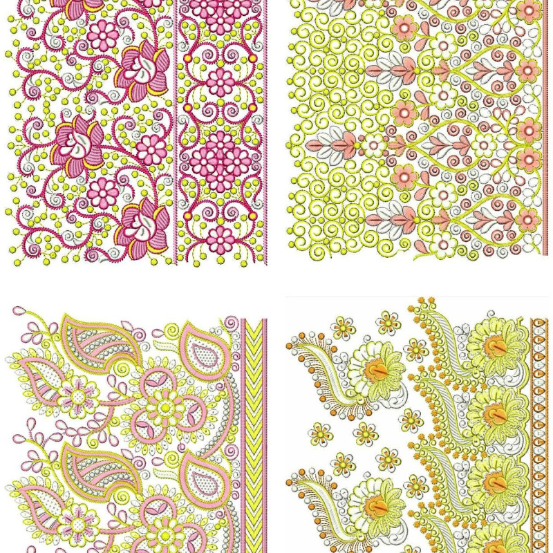 50 Big Border Embroidery Designs | November 2020 Bulk Download