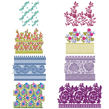 10 Big Border Embroidery Designs | August 2021 Bulk Download Vol-3