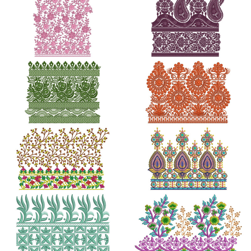 10 Big Border Embroidery Designs August 2021 Bulk Download Vol-4