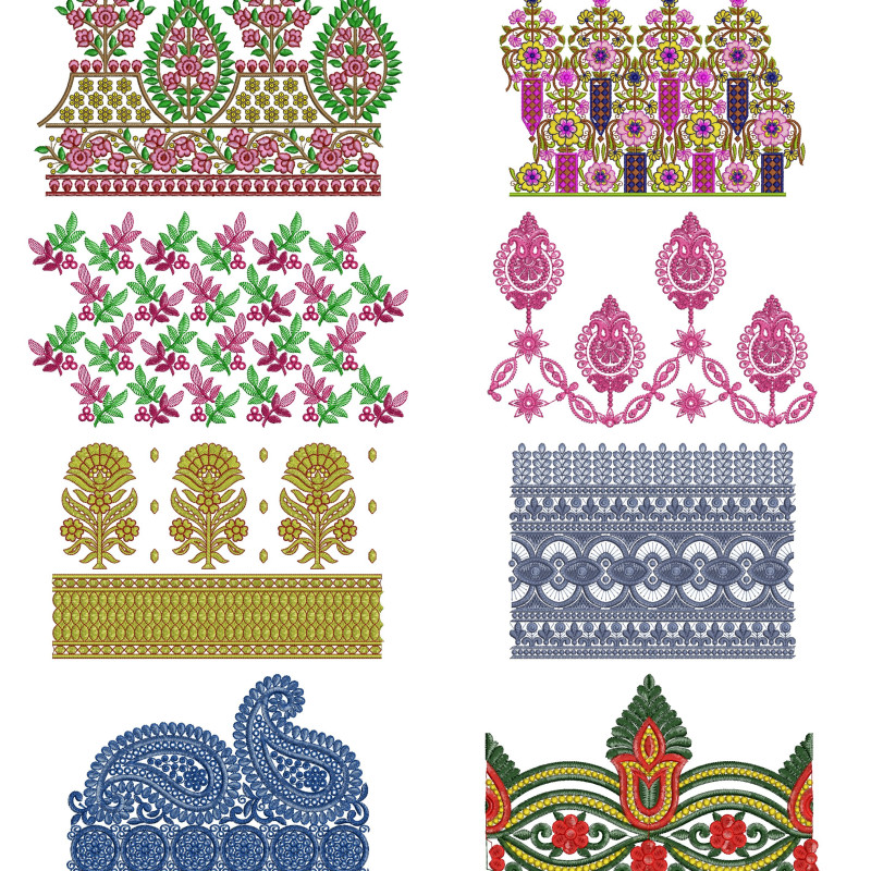 10 Big Border Embroidery Designs Ag 21 BD VL-5