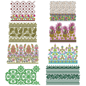 10 Big Border Embroidery Designs August 2021 Bulk Download Vol-1