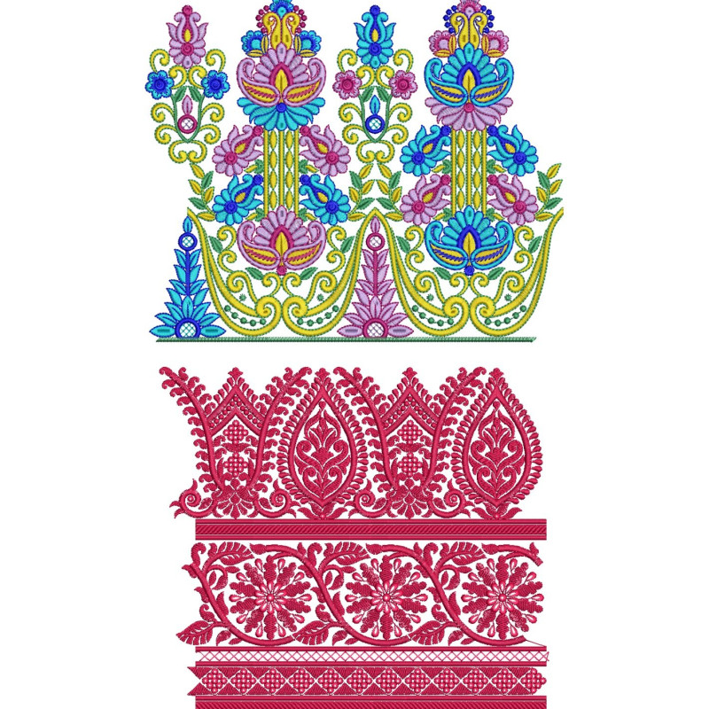 10 Big Border Embroidery Designs Ag 21 BD VL-5