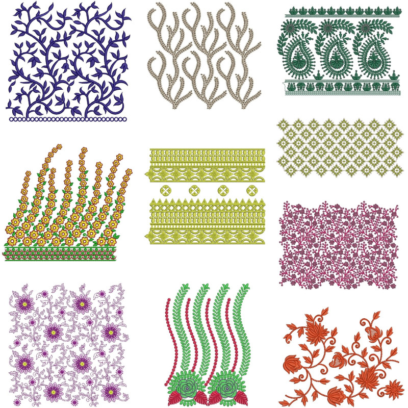 10 Big Border Embroidery Designs Sp 21 BD VL-6