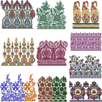 10 Big Border Embroidery Designs | September 2021 Bulk Download Vol-7