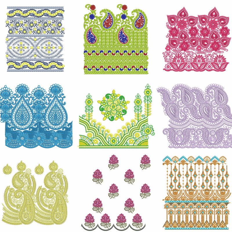 50 Big Border Embroidery Designs | July 2021 Bulk Download