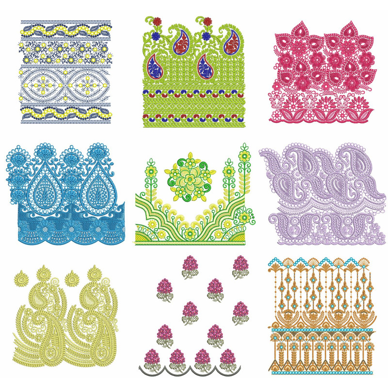50 Big Border Embroidery Designs | July 2021 Bulk Download