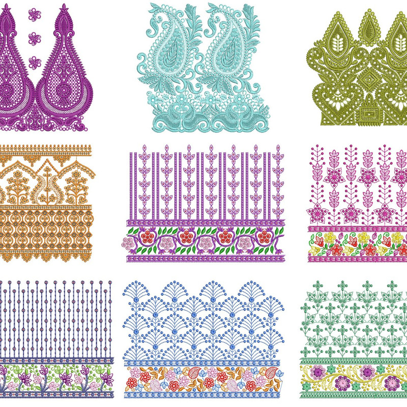 50 Big Border Embroidery Designs | July 2021 Bulk Download