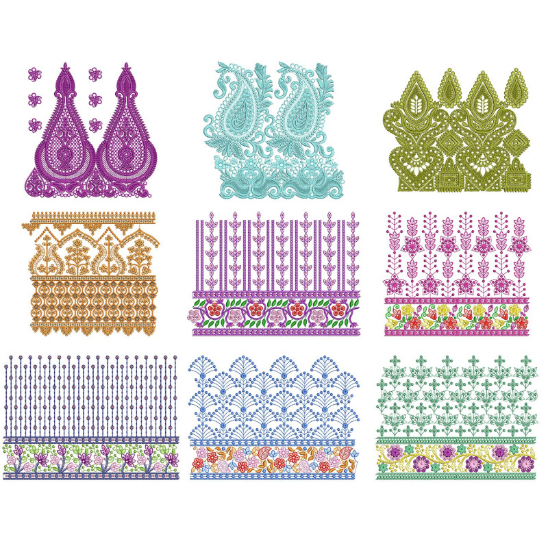 50 Big Border Embroidery Designs | July 2021 Bulk Download