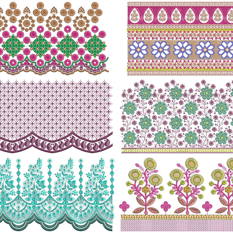 50 Big Border Embroidery Designs | July 2021 Bulk Download