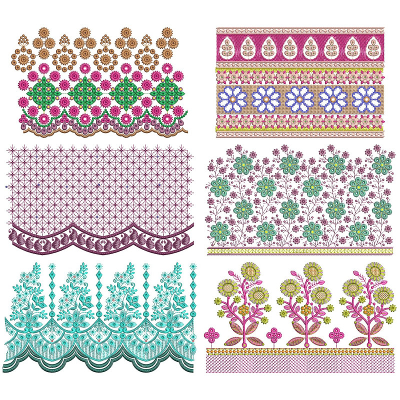50 Big Border Embroidery Designs | July 2021 Bulk Download