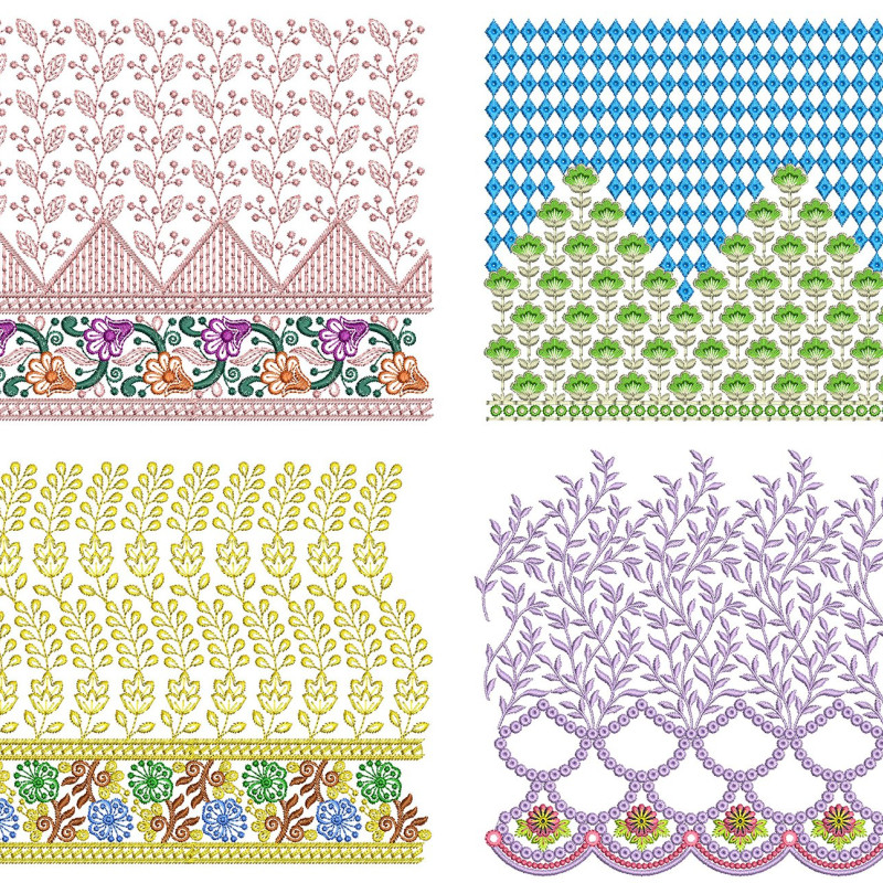 50 Big Border Embroidery Designs | July 2021 Bulk Download