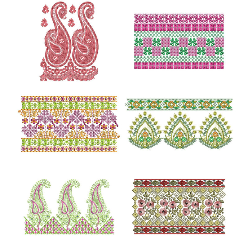 50 Big Border Embroidery Designs | July 2021 Bulk Download