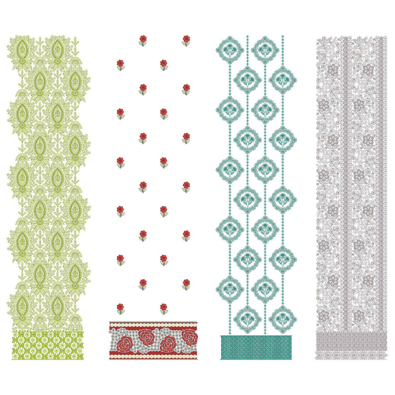 50 Daman Embroidery Designs | June 2021 Bulk Download