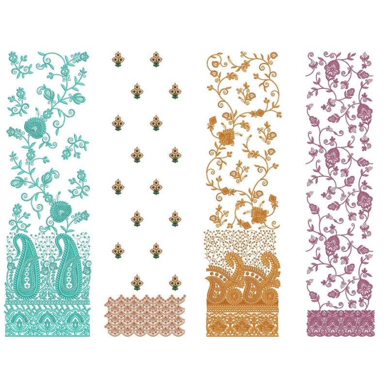 50 Daman Embroidery Designs | June 2021 Bulk Download