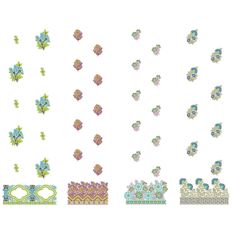 50 Daman Embroidery Designs | June 2021 Bulk Download