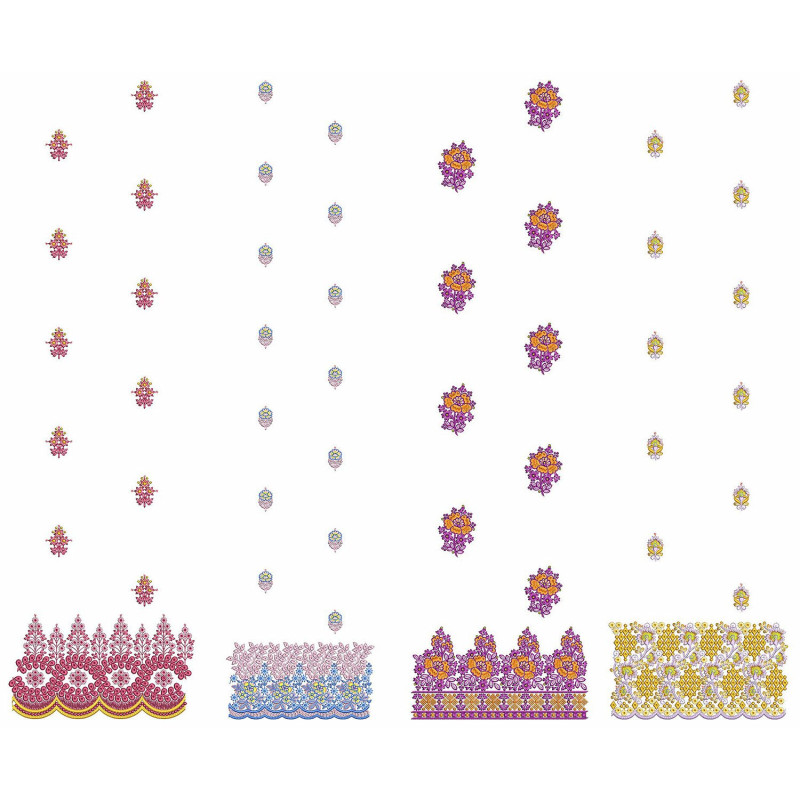 50 Daman Embroidery Designs | June 2021 Bulk Download