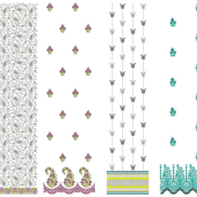 50 Daman Embroidery Designs | June 2021 Bulk Download