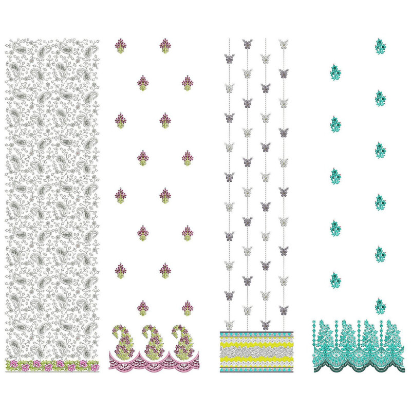 50 Daman Embroidery Designs | June 2021 Bulk Download