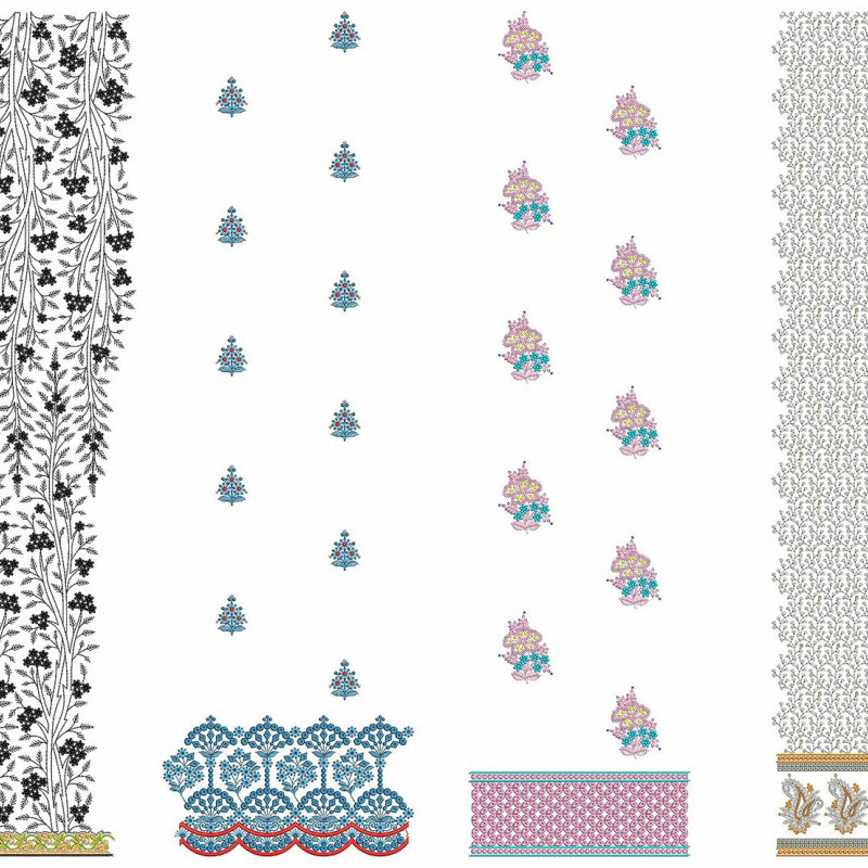 50 Daman Embroidery Designs | June 2021 Bulk Download