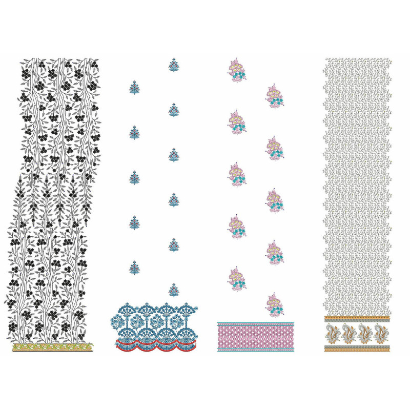 50 Daman Embroidery Designs | June 2021 Bulk Download