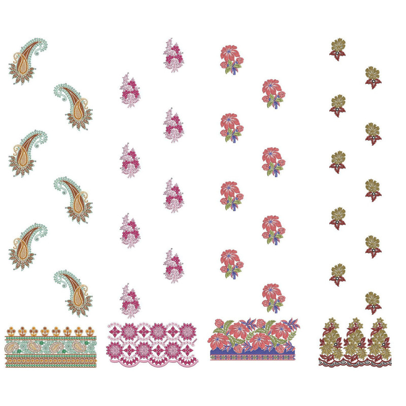 50 Daman Embroidery Designs | June 2021 Bulk Download