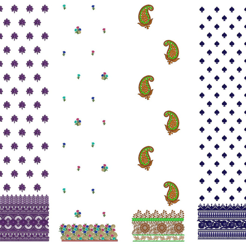 50 Daman Embroidery Designs | August 2021 Bulk Download