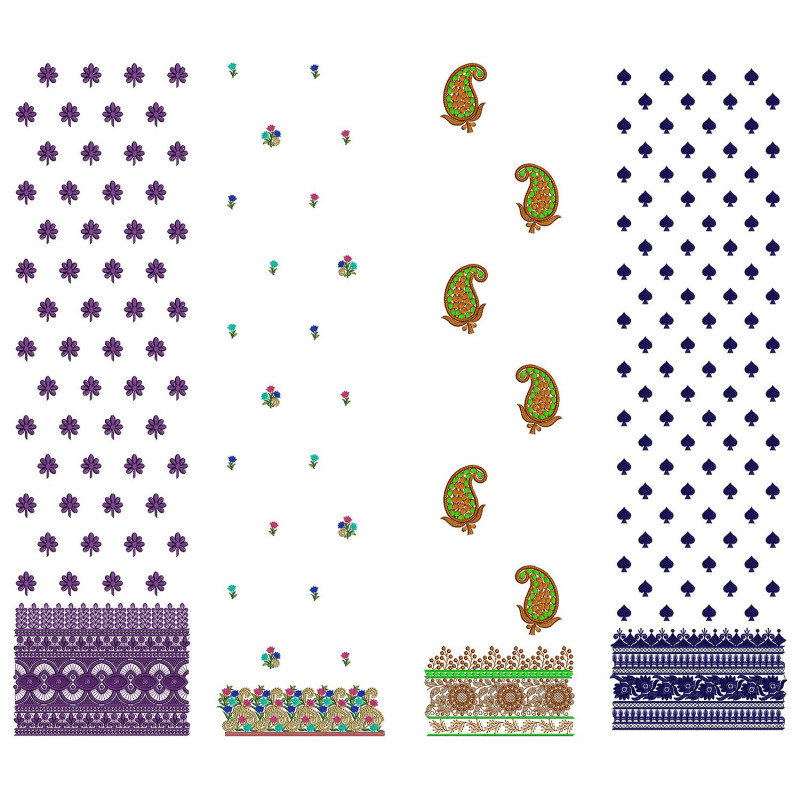 50 Daman Embroidery Designs | August 2021 Bulk Download