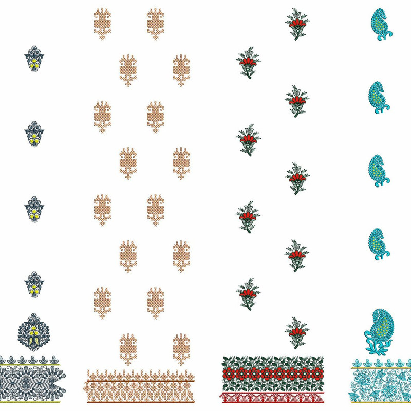 50 Daman Embroidery Designs | August 2021 Bulk Download