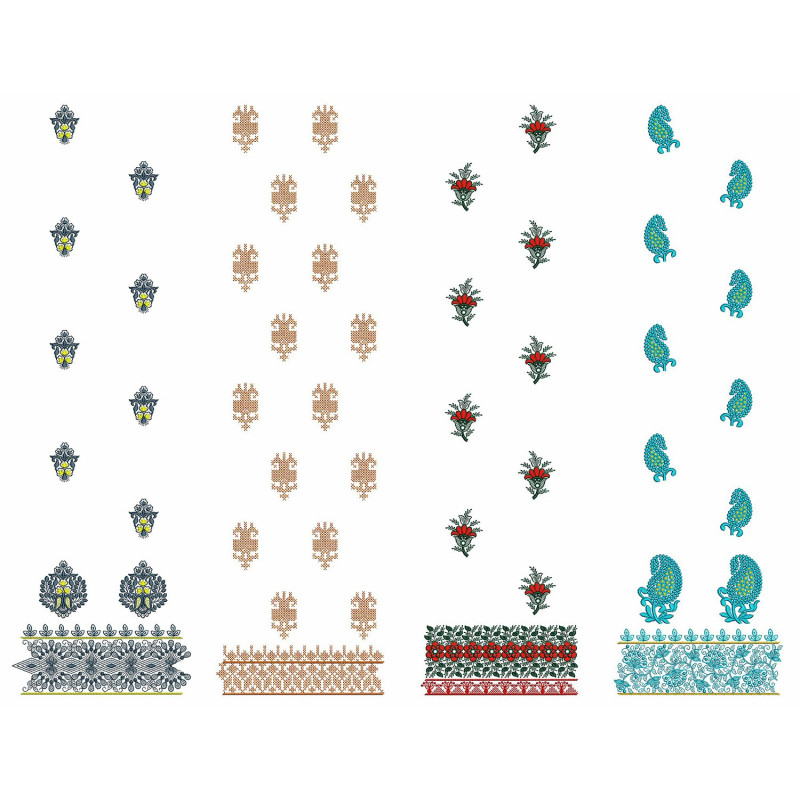 50 Daman Embroidery Designs | August 2021 Bulk Download