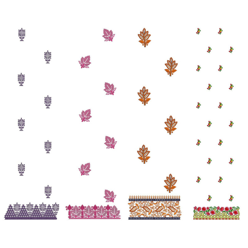 50 Daman Embroidery Designs | August 2021 Bulk Download